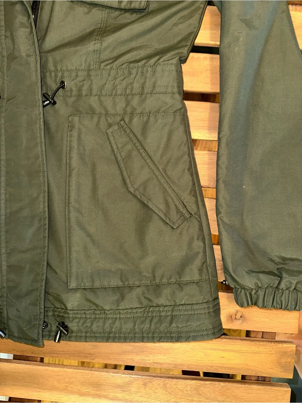 Nobis Men's Hooded Parka Jacket - Olive Green